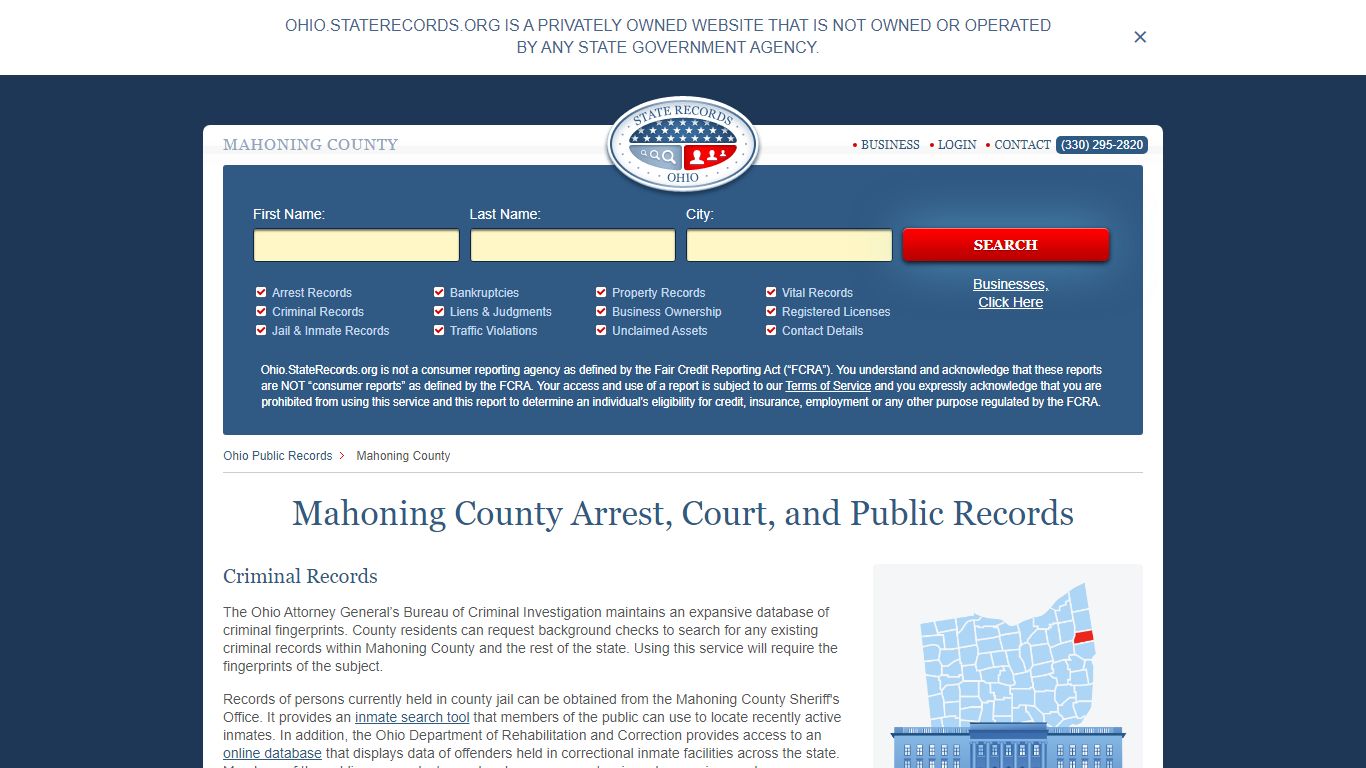 Mahoning County Arrest, Court, and Public Records